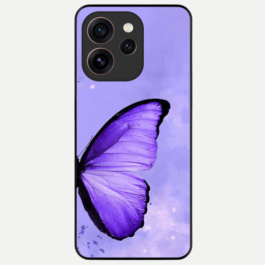  Violet Dream Wing Glass Case For Oppo Reno 15 Pro back cover – full design glossy printed glass finish