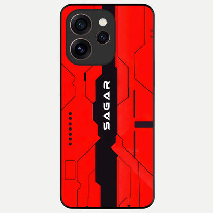  Voltage Rise CYBERPUNK Custom Name Glass Case For Oppo Reno 15 Pro back cover – personalized glossy printed glass finish