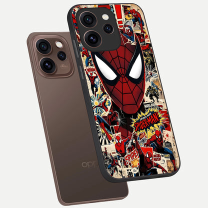  Aesthetic Wonder Spider phone case For Oppo Reno 15 Pro showing premium glass back cover with detailed artwork