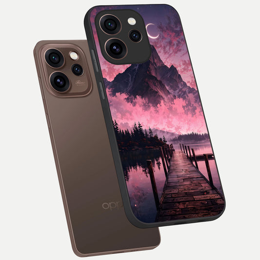  Beautiful Mountain View phone case For Oppo Reno 15 Pro showing premium glass back cover with detailed artwork