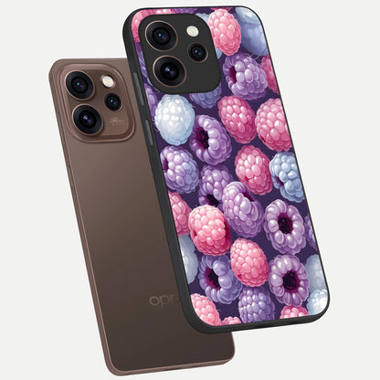  Berry Candy Pop phone case For Oppo Reno 15 Pro showing premium glass back cover with detailed artwork