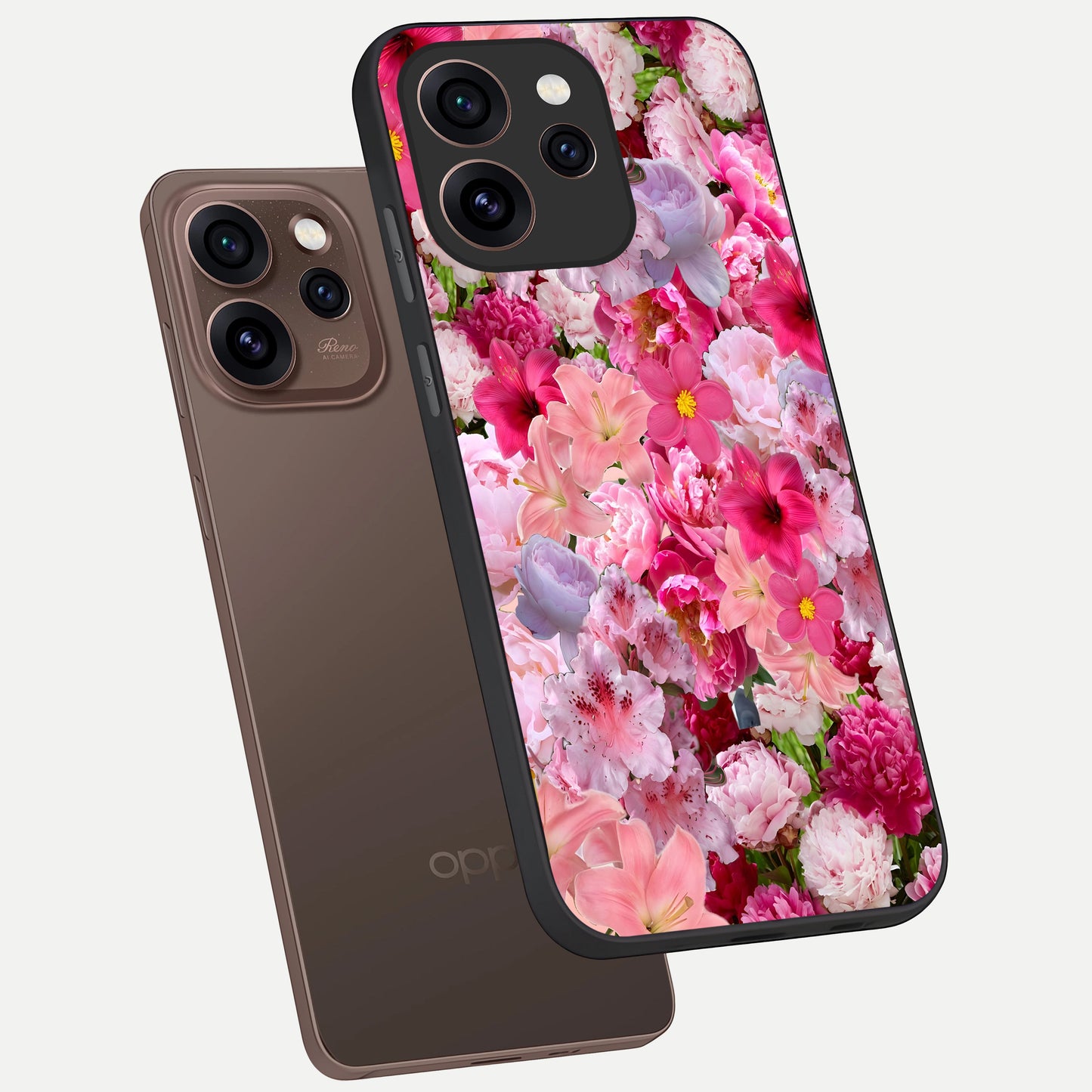  Bloom Crush Fantasy phone case For Oppo Reno 15 Pro showing premium glass back cover with detailed artwork