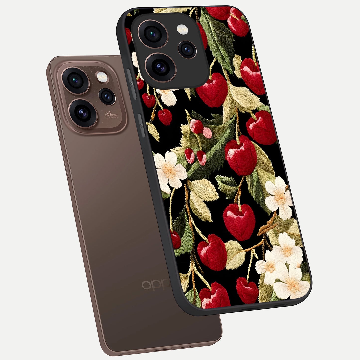  Blooming Spendor Bird phone case For Oppo Reno 15 Pro showing premium glass back cover with detailed artwork