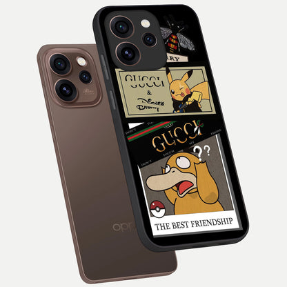  Cartoon Brand Play Mashup phone case For Oppo Reno 15 Pro showing premium glass back cover with detailed artwork