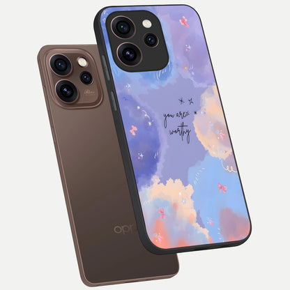  Celestial Cloud Magic phone case For Oppo Reno 15 Pro showing premium glass back cover with detailed artwork