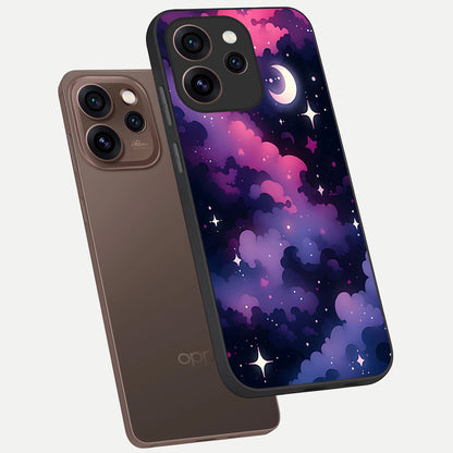  Celestial Moon Magic phone case For Oppo Reno 15 Pro showing premium glass back cover with detailed artwork