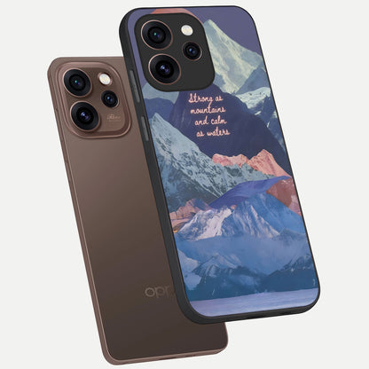  Celestial Mountain Calm phone case For Oppo Reno 15 Pro showing premium glass back cover with detailed artwork