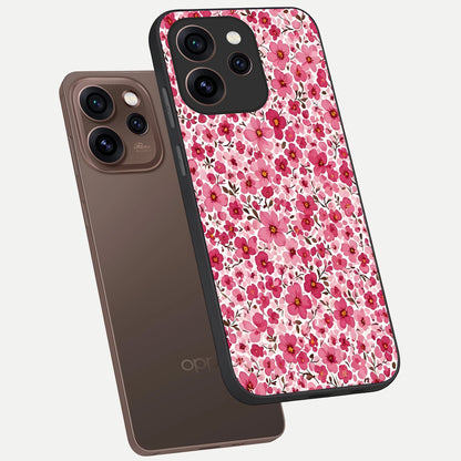  Cherry Blossom Charm phone case For Oppo Reno 15 Pro showing premium glass back cover with detailed artwork