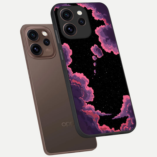  Cosmic Cloud Journey phone case For Oppo Reno 15 Pro showing premium glass back cover with detailed artwork