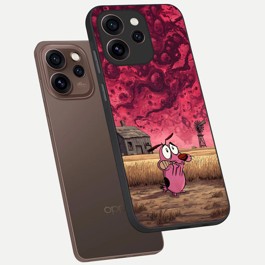  Courage Under Sky phone case For Oppo Reno 15 Pro showing premium glass back cover with detailed artwork