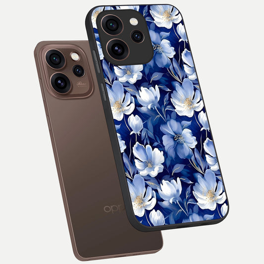  Cute Floral Patterns phone case For Oppo Reno 15 Pro showing premium glass back cover with detailed artwork