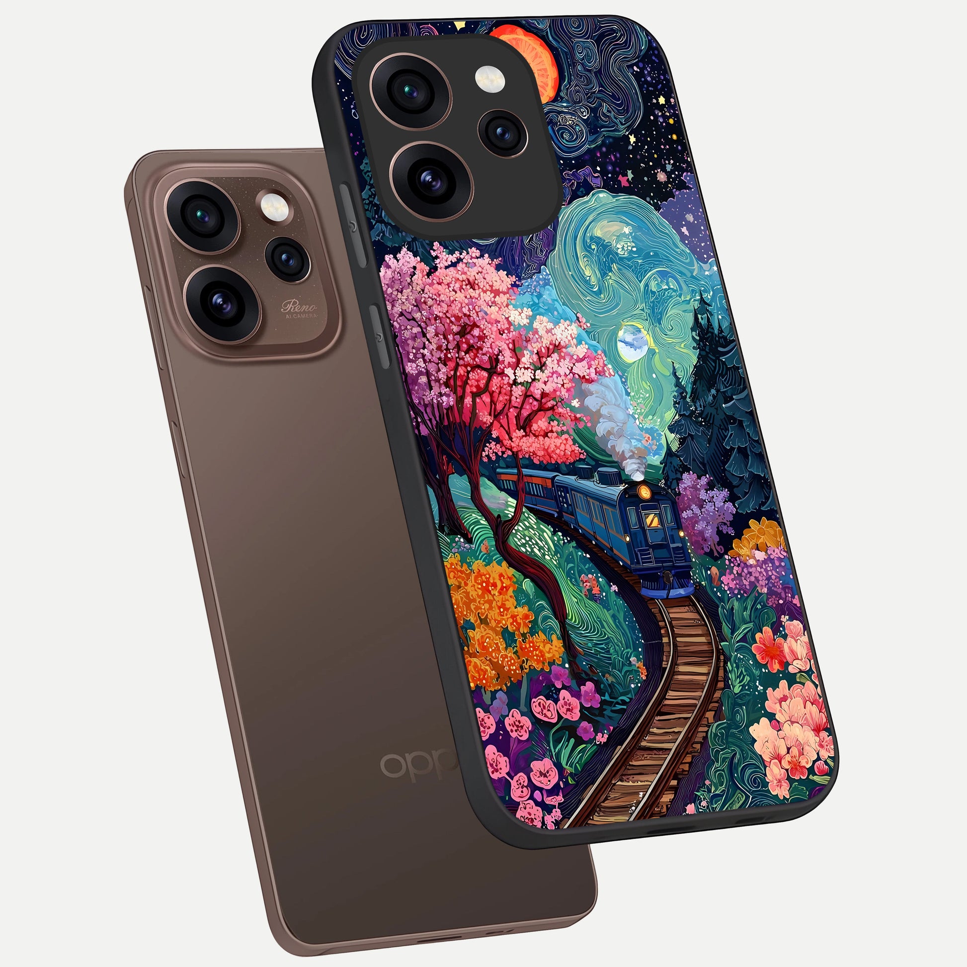  Digital Art phone case For Oppo Reno 15 Pro showing premium glass back cover with detailed artwork