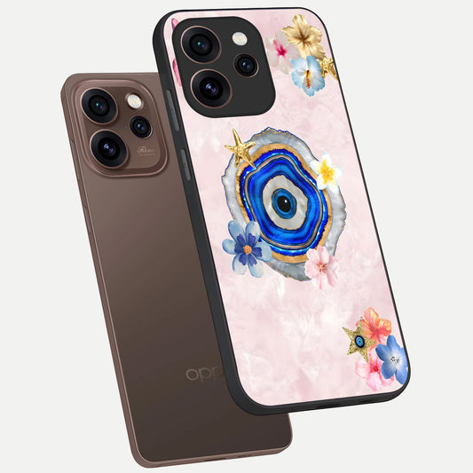  Divine Aura Bloom phone case For Oppo Reno 15 Pro showing premium glass back cover with detailed artwork