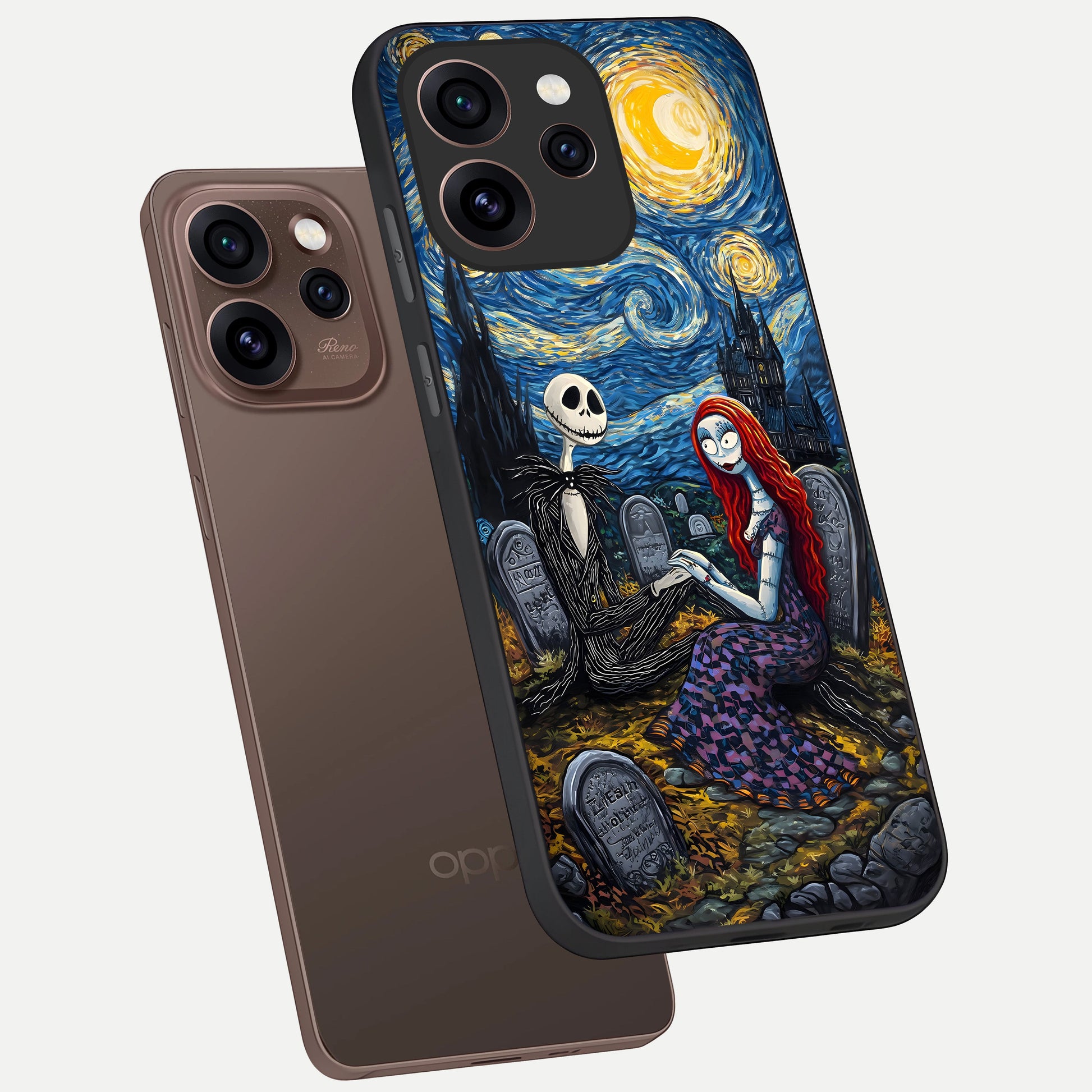  Eternal Night Love phone case For Oppo Reno 15 Pro showing premium glass back cover with detailed artwork