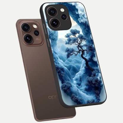  Frozen Serenity Gate phone case For Oppo Reno 15 Pro showing premium glass back cover with detailed artwork