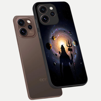  Galactic Shiva Vision phone case For Oppo Reno 15 Pro showing premium glass back cover with detailed artwork