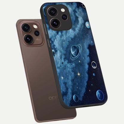  Galaxy Dream Space phone case For Oppo Reno 15 Pro showing premium glass back cover with detailed artwork