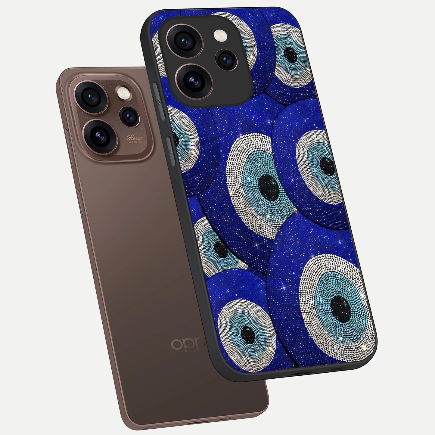  Galaxy Eye Flow phone case For Oppo Reno 15 Pro showing premium glass back cover with detailed artwork