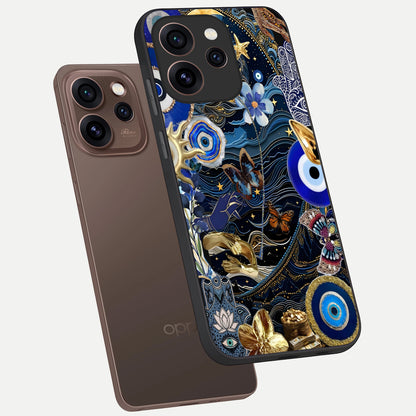  Golden Moon Magic phone case For Oppo Reno 15 Pro showing premium glass back cover with detailed artwork