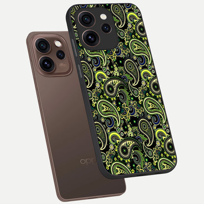  Green Lemon phone case For Oppo Reno 15 Pro showing premium glass back cover with detailed artwork