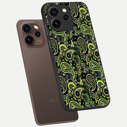  Green Lemon phone case For Oppo Reno 15 Pro showing premium glass back cover with detailed artwork