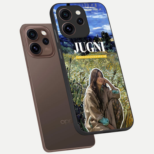  Jugni Soul Vibes phone case For Oppo Reno 15 Pro showing premium glass back cover with detailed artwork