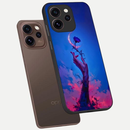  Mystic Hand phone case For Oppo Reno 15 Pro showing premium glass back cover with detailed artwork