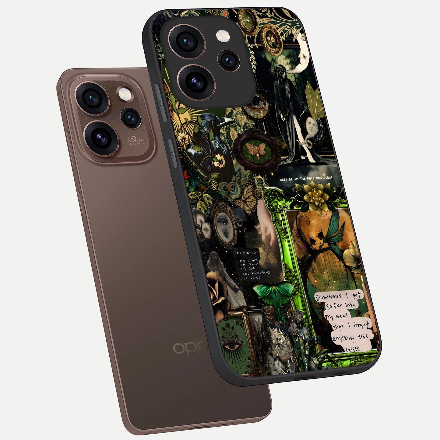  Mystic Woods Secret phone case For Oppo Reno 15 Pro showing premium glass back cover with detailed artwork