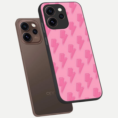  Pink Moo Magic phone case For Oppo Reno 15 Pro showing premium glass back cover with detailed artwork