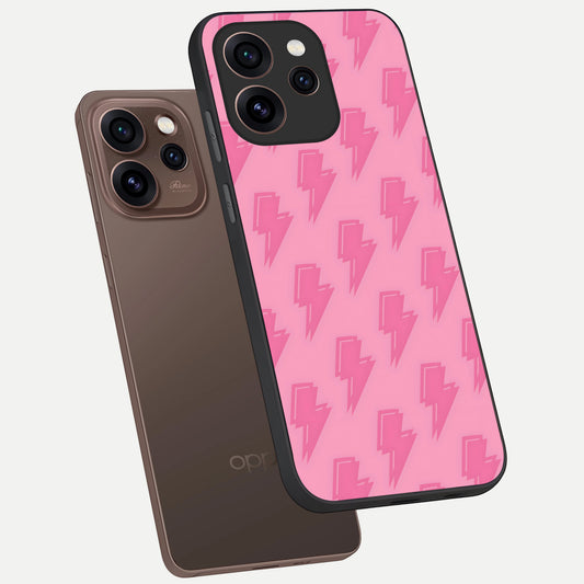  Pink Moo Magic phone case For Oppo Reno 15 Pro showing premium glass back cover with detailed artwork