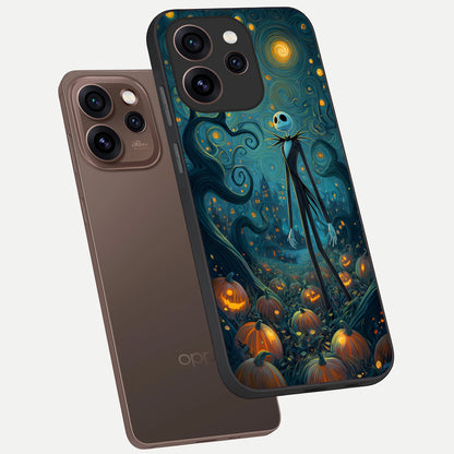  Pumpkin Moonlight Tale phone case For Oppo Reno 15 Pro showing premium glass back cover with detailed artwork
