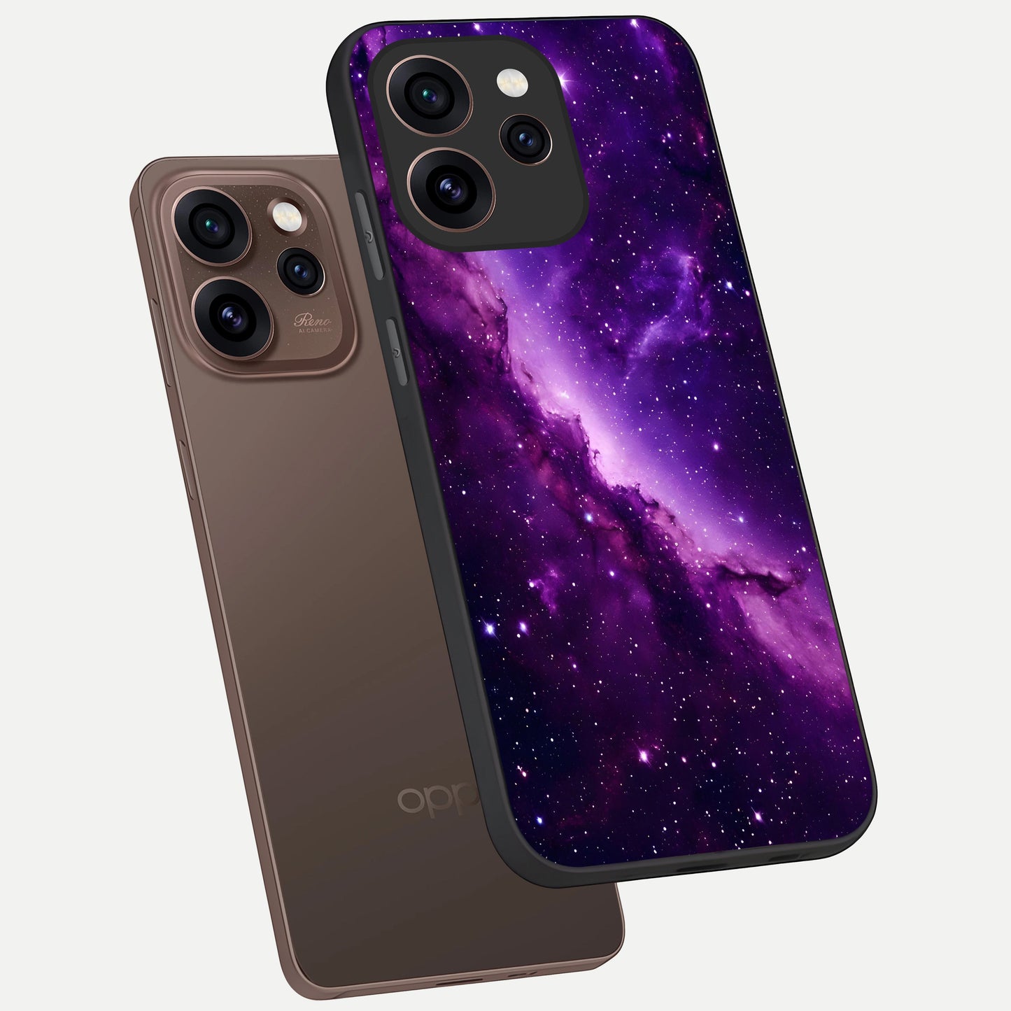  Purple Shade Sky phone case For Oppo Reno 15 Pro showing premium glass back cover with detailed artwork