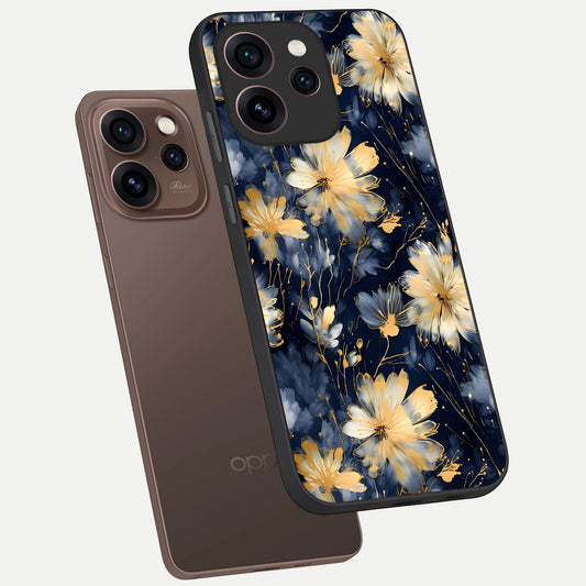  Royal Petal Dream phone case For Oppo Reno 15 Pro showing premium glass back cover with detailed artwork