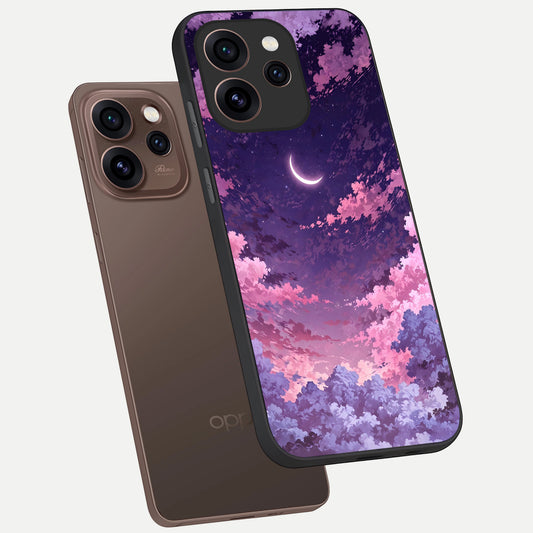  Sky Drift Clouds phone case For Oppo Reno 15 Pro showing premium glass back cover with detailed artwork