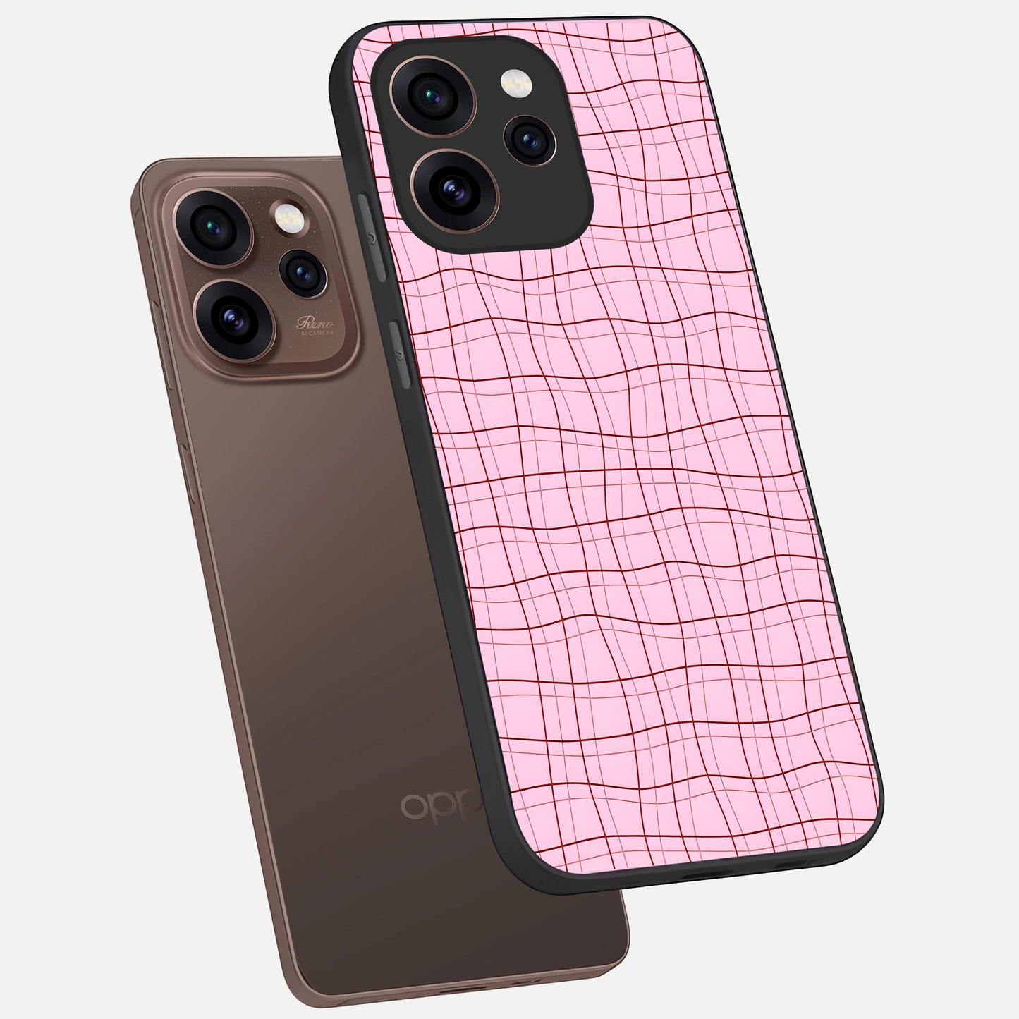  Soft Grid Bliss phone case For Oppo Reno 15 Pro showing premium glass back cover with detailed artwork