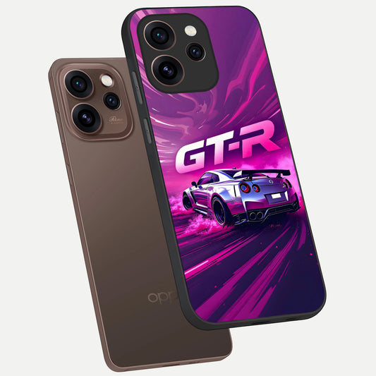  Speed Drift Legend phone case For Oppo Reno 15 Pro showing premium glass back cover with detailed artwork
