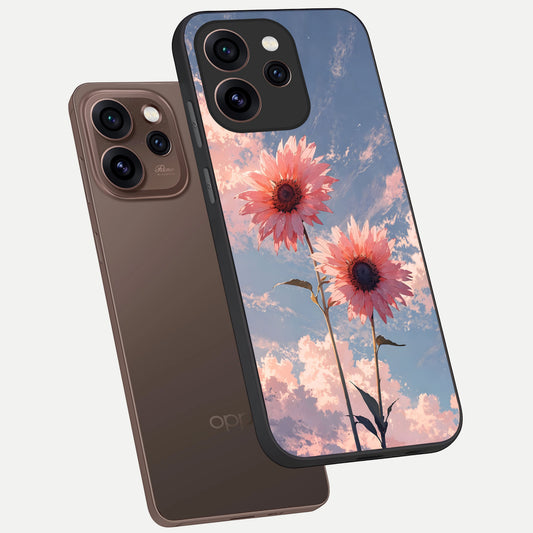  Sun Moon Balance phone case For Oppo Reno 15 Pro showing premium glass back cover with detailed artwork