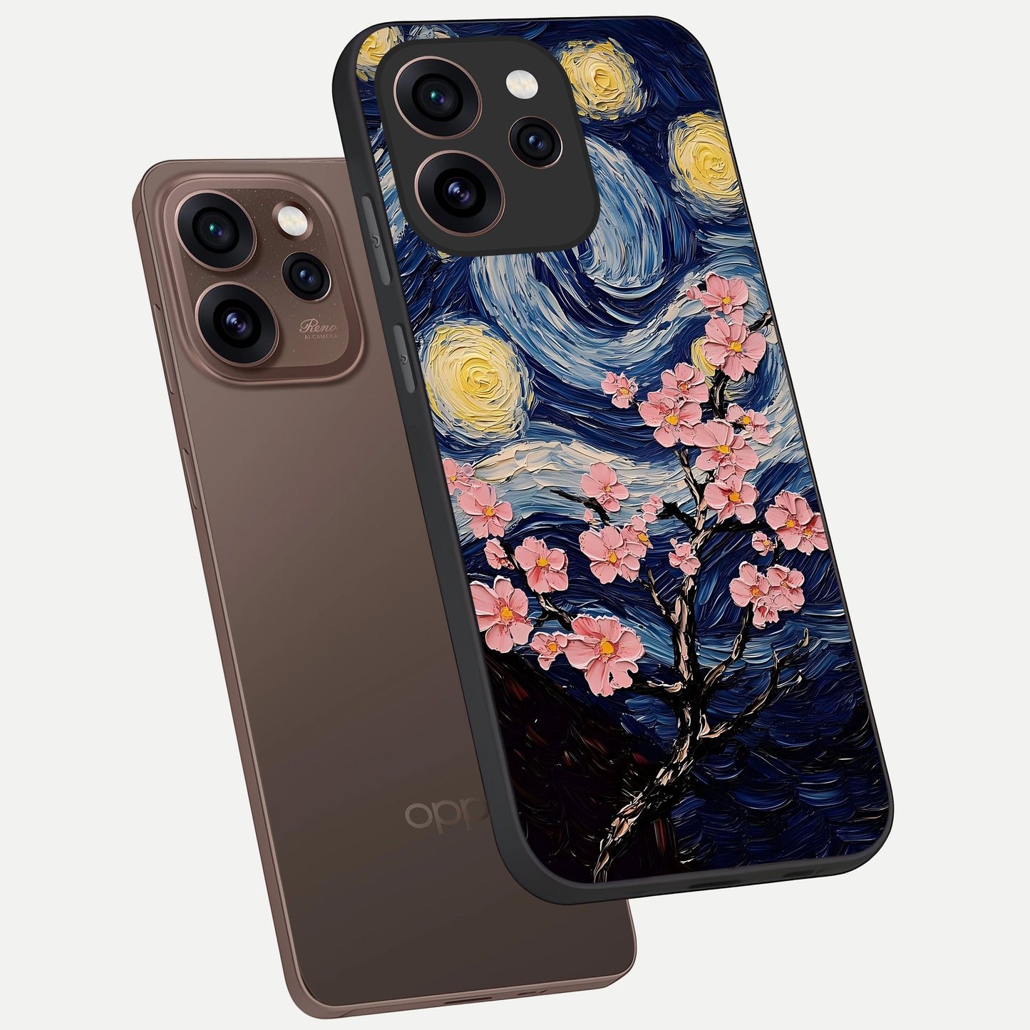  Van Gogh Scenery phone case For Oppo Reno 15 Pro showing premium glass back cover with detailed artwork