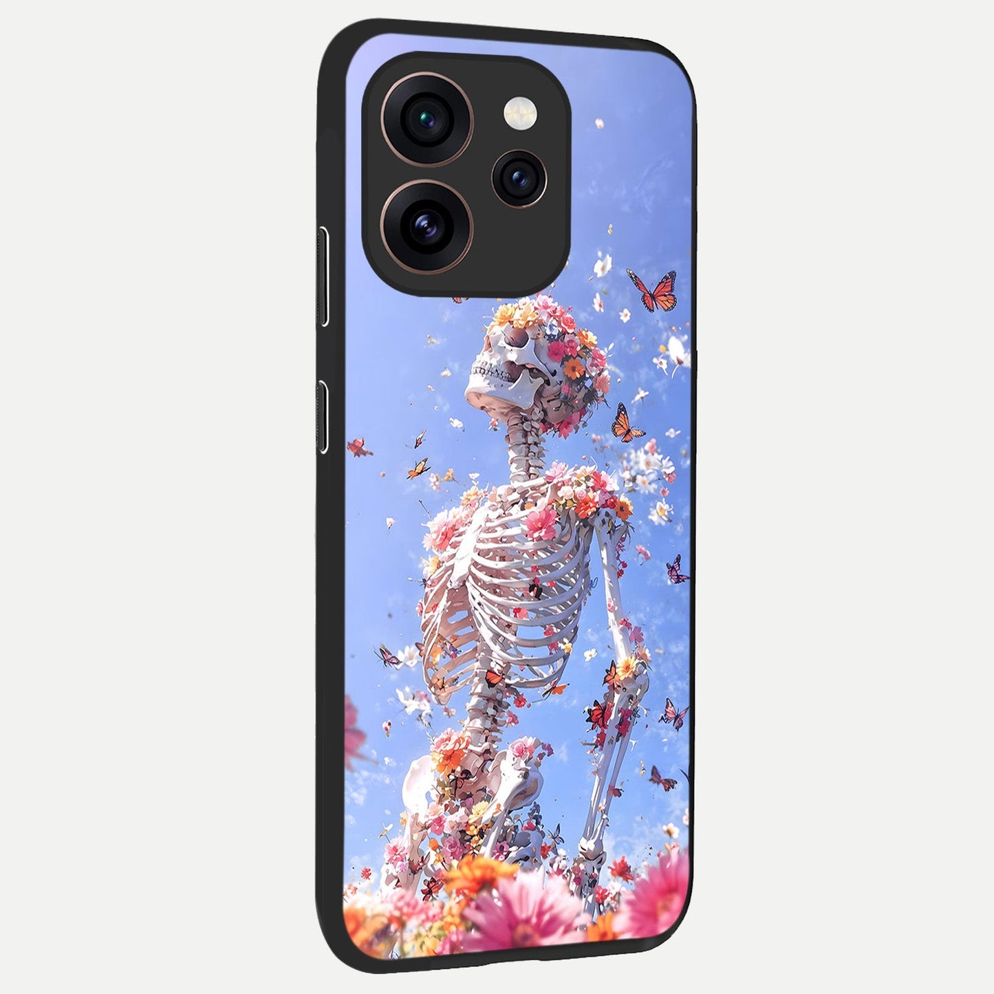  Bloom Beyond Bones back cover For Oppo Reno 15 Pro slim fit glass case with vibrant aesthetic design