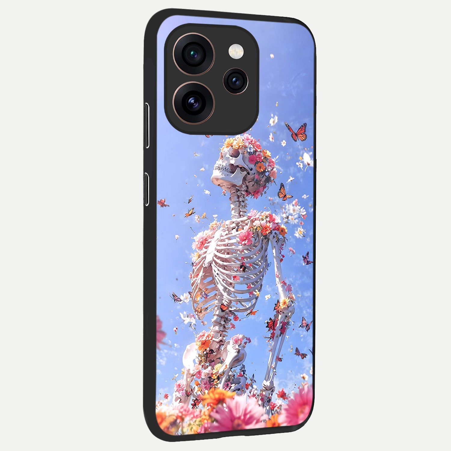  Bloom Beyond Bones back cover For Oppo Reno 15 Pro slim fit glass case with vibrant aesthetic design