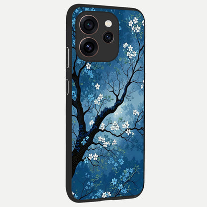  Blue Tree Serenity back cover For Oppo Reno 15 Pro slim fit glass case with vibrant aesthetic design