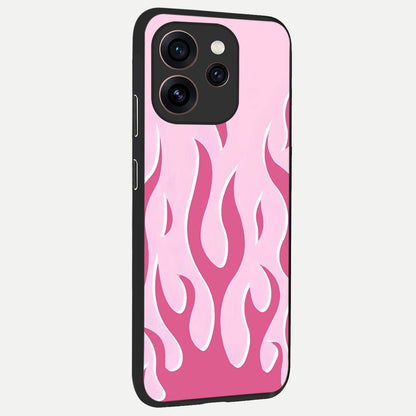  Blush Flame Energy back cover For Oppo Reno 15 Pro slim fit glass case with vibrant aesthetic design