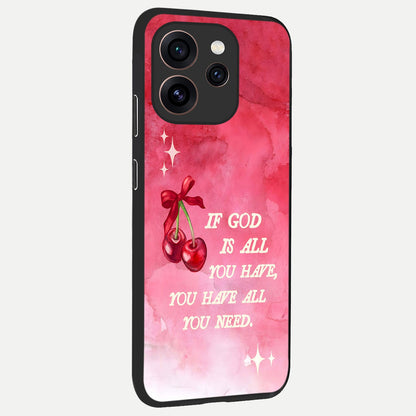  Cherry Quote back cover For Oppo Reno 15 Pro slim fit glass case with vibrant aesthetic design