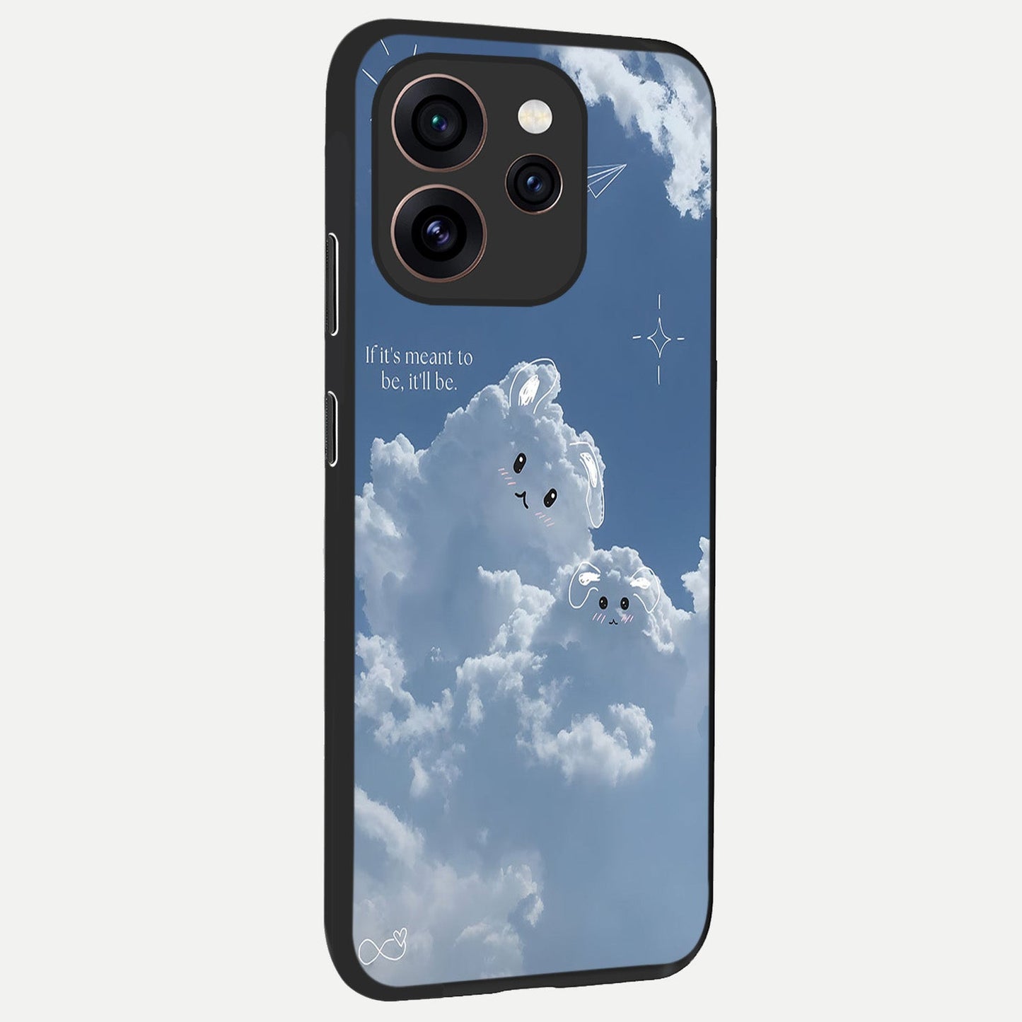  Cloud Bunny Dreams back cover For Oppo Reno 15 Pro slim fit glass case with vibrant aesthetic design