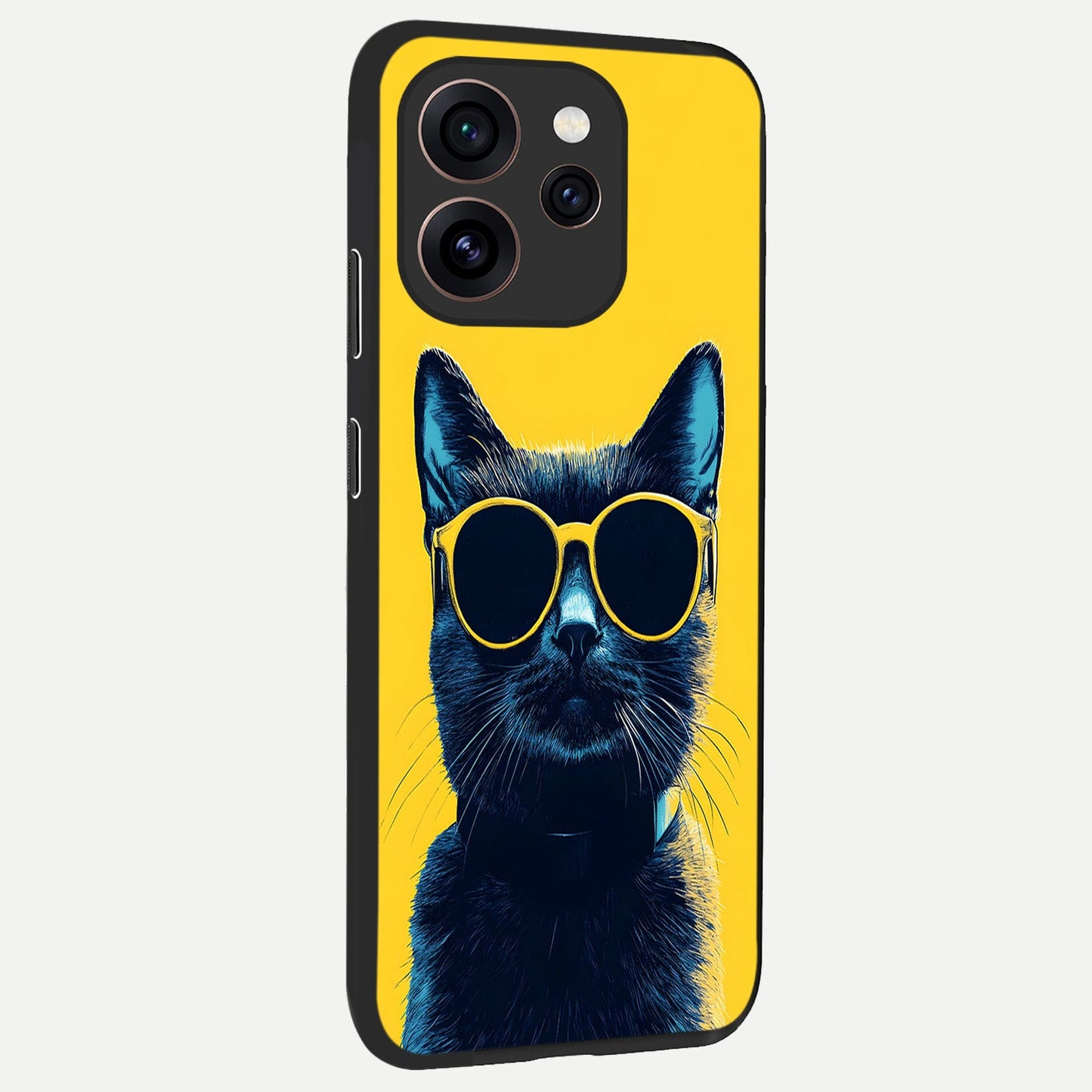  Cool Cat Vibes back cover For Oppo Reno 15 Pro slim fit glass case with vibrant aesthetic design