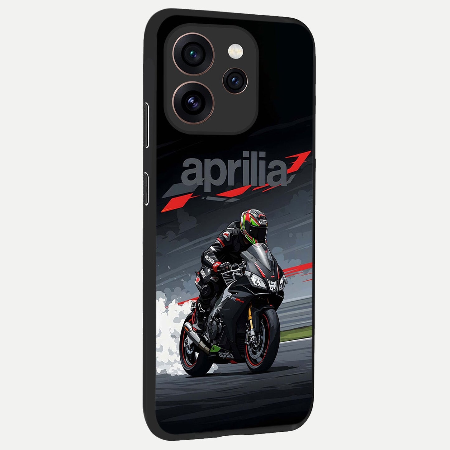  Dark Aprilla back cover For Oppo Reno 15 Pro slim fit glass case with vibrant aesthetic design