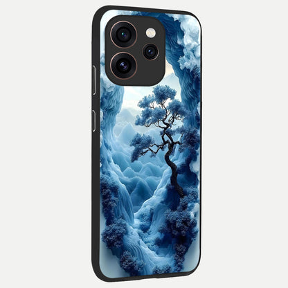  Frozen Serenity Gate back cover For Oppo Reno 15 Pro slim fit glass case with vibrant aesthetic design