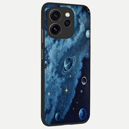  Galaxy Dream Space back cover For Oppo Reno 15 Pro slim fit glass case with vibrant aesthetic design