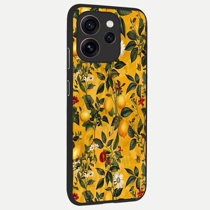  Golden Lemon Field back cover For Oppo Reno 15 Pro slim fit glass case with vibrant aesthetic design