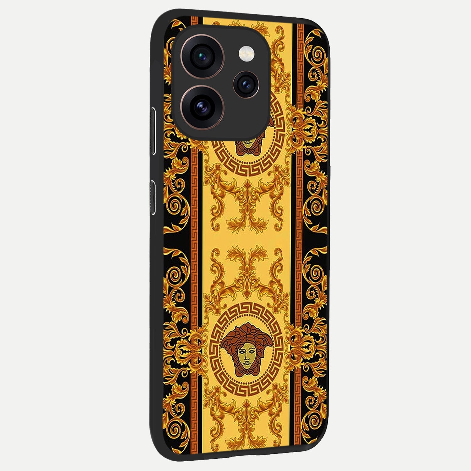  Golden Royal Heritage back cover For Oppo Reno 15 Pro slim fit glass case with vibrant aesthetic design